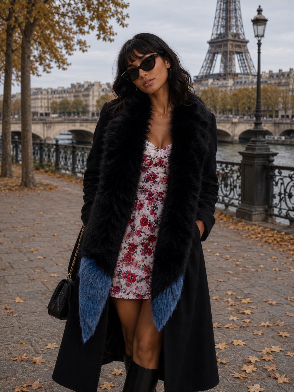 LIKE NEW REAL NINI MOLNAR- statement fur scarf / fur collar